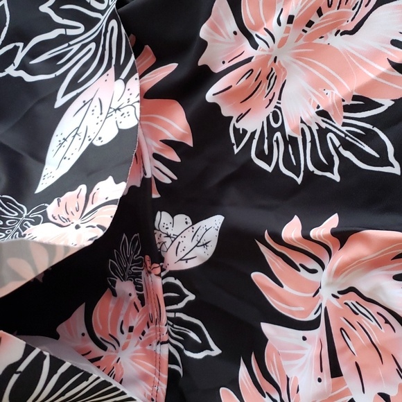 Zando Tankini Two Piece Swimwear Flouncy Top High Waisted Bottom Floral Size XXL - Picture 9 of 16